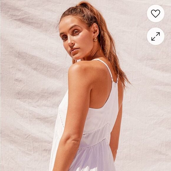 Lulus Easy Honey Ivory Slip Dress EUC size Medium - Picture 2 of 16